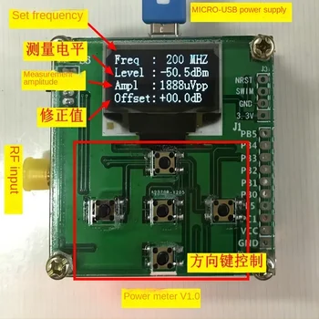 Измеритель мощности RF Измеритель мощности 0-500 МГц 50-3000 МГц 0-8000 МГц -80 ~ 10 дБм Значение ослабления мощности RF Может быть установлено