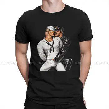 Футболка Tom of Finland LGBT Gay Pride из 100% хлопка, винтажная готическая мужская футболка с круглым вырезом, мужская одежда 0