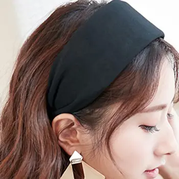 Модная элегантная винтажная широкая лента для волос, обруч для волос в корейском стиле в стиле ретро, милая женская повязка на голову, замша