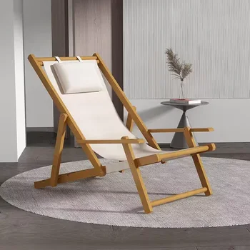 Современное деревянное пляжное кресло для сада, Складная Скамейка для пикника, Пляжные стулья, Прозрачная терраса, Уличная мебель Cadeira De Praia 0