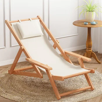 Современное деревянное пляжное кресло для сада, Складная Скамейка для пикника, Пляжные стулья, Прозрачная терраса, Уличная мебель Cadeira De Praia 1