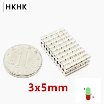 HKHK 10шт-2000ШТ Диаметр магнита 3x5 мм 3 мм магнитный энкодер 3 мм x 5 мм сильный магнитный стандарт 3x5 мм