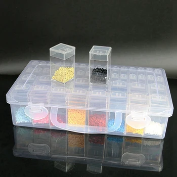 Ящик для хранения с 48 Отделениями Контейнер для шариков с крышкой Для алмазной росписи Мелких шариков 4