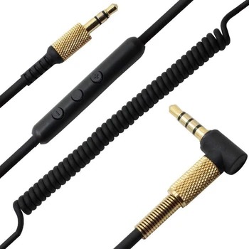 Удлинительный кабель AT41 3,5 мм Сменный Кабель для наушников с микрофоном Регулятор громкости для монитора Marshall Major II MID