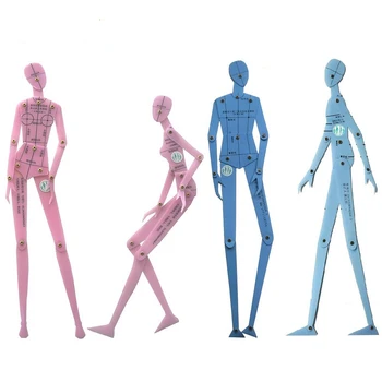 Модный набор линейок для пэчворка Дизайн одежды Шаблон для рисования человеческого тела, комбинированная доска для шаблонов мужских и женских фигур