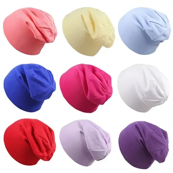 Новая осенне-зимняя детская шапка, шарф, мужские и женские вязаные шапки, теплая защита ушей, однотонная шестиугольная шапка