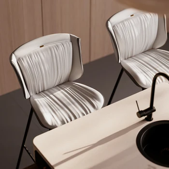 Барные стулья Irish High Banks с кухонным акцентом, барные стулья Nordic Iron, металлические табуреты из кожи геймера, Табуреты для пабов Haut Pour Cuisine 1