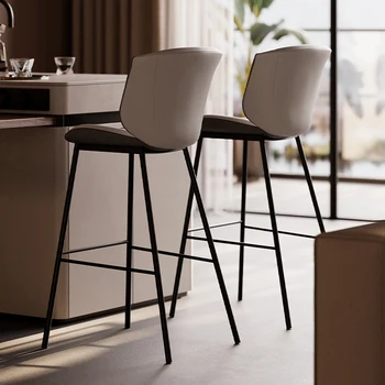 Барные стулья Irish High Banks с кухонным акцентом, барные стулья Nordic Iron, металлические табуреты из кожи геймера, Табуреты для пабов Haut Pour Cuisine 2