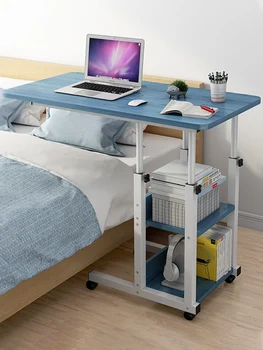 Передвижной подъемный прикроватный столик стол для домашнего ноутбука Кровать в общежитии письменный стол Маленький столик 1
