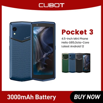 Смартфон Cubot Pocket 3 Мини-телефон 4 ГБ оперативной памяти 64 ГБ ПЗУ 3000 мАч 20-Мегапиксельная Камера Маленький Телефон 4,5-дюймовый Двухъядерный Мобильный телефон Helio g85 с NFC