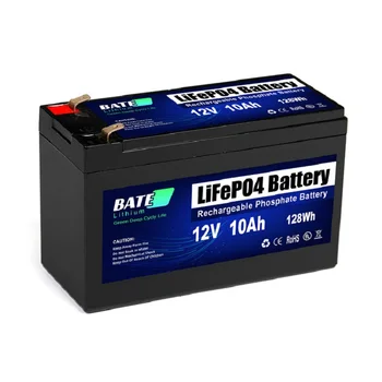Аккумуляторная Батарея LiFePO4 12v 10Ah Литий-Железо-Фосфатная Батарея для Солнечной Системы Rv Электромобиль Скутер Мотоцикл Лодка