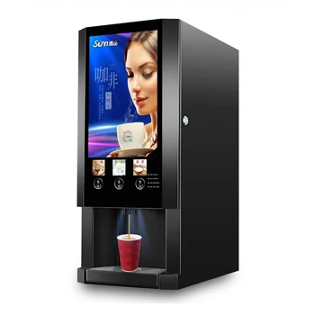 Полностью автоматическая кофемашина растворимого кофе RTS E30S SUPIN, коммерческая сенсорная кнопка, светодиодная подсветка, реклама вендинга чая с молоком  0