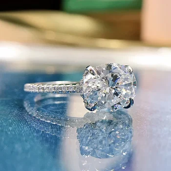 2024 Новое простое и классическое овальное кольцо с кубическим цирконием, женские Свадебные Аксессуары, роскошные ювелирные изделия из хрусталя 