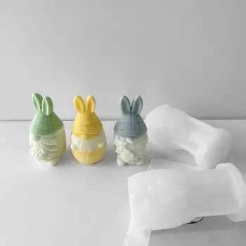 Формы для пасхальных свечей, Силиконовая форма для Пасхального кролика, яйцо своими руками, Гипсовая форма для кролика, Эпоксидная смола, Гипсовая форма для шоколада 1