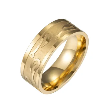 Мужское кольцо с персональным дизайном крючка, крутые черные кольца из нержавеющей стали 316L, женские свадебные кольца из титана, обещающие ювелирные изделия