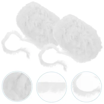 2 ШТ шерсти для вязания Амигуруми крючком, пушистая пряжа из искусственного меха, белое одеяло, имитация одежды