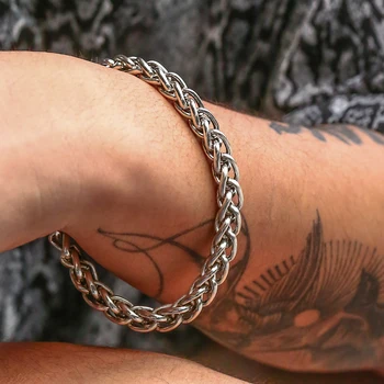 Salircon Стимпанк Толстый браслет-цепочка с крестом, мужской модный браслет серебристого цвета, эстетичный ювелирный браслет в подарок