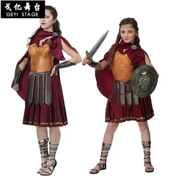 Греческий солдат, римский гладиатор, женская одежда, средневековый мужской косплей, костюмы king slayer на Хэллоуин, одетый как 0