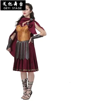 Греческий солдат, римский гладиатор, женская одежда, средневековый мужской косплей, костюмы king slayer на Хэллоуин, одетый как 1