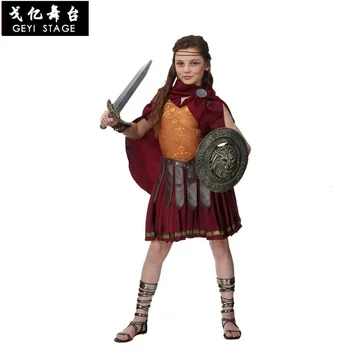 Греческий солдат, римский гладиатор, женская одежда, средневековый мужской косплей, костюмы king slayer на Хэллоуин, одетый как 2