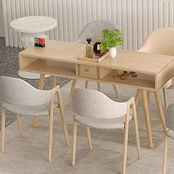 Роскошный деревянный маникюрный столик для макияжа, простой профессиональный маникюрный столик для гостиной, мебель для салона Mesa Manicura LJ50MT