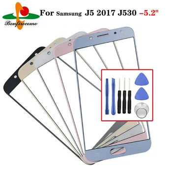 J530 Для Samsung Galaxy J5 2017 J530 J5 Pro J530F J530Y J530DS ЖК-дисплей Передняя внешняя Сенсорная панель Замена стекла экрана