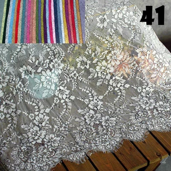 3 метра /лот Французская ткань Шантийи 150 см, двухцветная изысканная кружевная ткань 