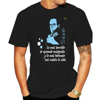 Хлопковая модная футболка 2022 года с круглым вырезом и коротким рукавом, повседневные футболки The Great Silvio Rodriguez, мужские футболки с принтом