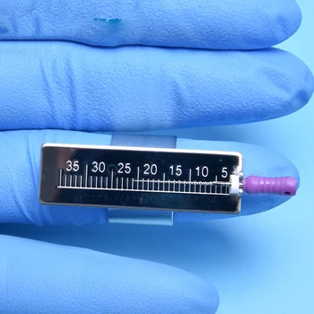 Зубная линейка для пальцев, шкала для измерения размаха, эндодонтический инструмент для стоматолога, нержавеющая сталь, калибр 35 мм