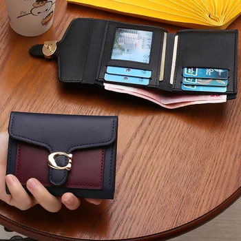 Кошельки для женщин, держатель для кредитных карт, Роскошный Дизайнерский женский кошелек, Розовый кошелек, Женский кошелек, Маленькие женские Кожаные сумки-портмоне 5