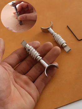 Регулируемая высота поворотный нож ручной кожаный инструмент DIY кожа растительного дубления писец резьбе литье нож ремесла