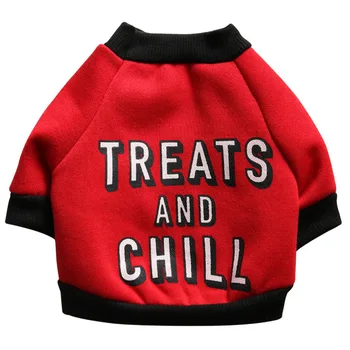 Одежда для маленьких собак, красный свитер для чихуахуа, одежда для домашних животных с буквенным принтом, одежда для йоркширских собак, костюм щенка, прямая поставка