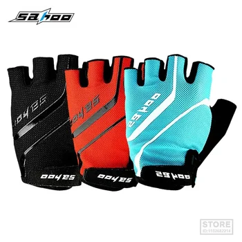 SAHOO Summer Sport Mtb Велосипедные перчатки с полупальцами, Дышащие силиконовые гелевые накладки для ладоней, Снаряжение для верховой езды