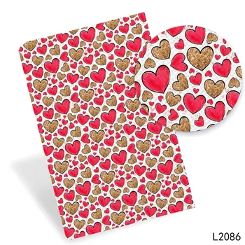 Рулон искусственной кожи Love Heart 30x136 см для бантов на День Святого Валентина, материалы для рукоделия ручной работы