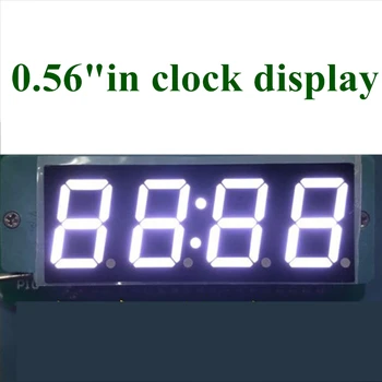 20ШТ Белый 0.56 дюймовый Часовой светодиодный дисплей 0.56 дюйма 7 Семисегментная 4 битная цифровая трубка Общий Анод катодное Время 12 Контактов цифровая трубка