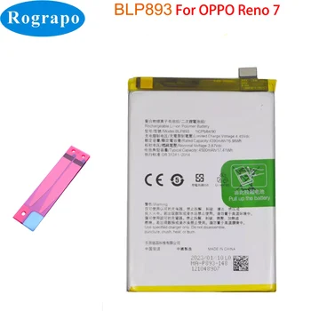 Новый аккумулятор мобильного телефона BLP893 емкостью 4500 мАч для OPPO Reno7/RENO 7