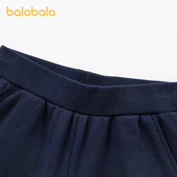 Balabala Для малышей 2023, Осенний спортивный костюм из двух предметов, удобный модный модный костюм 5