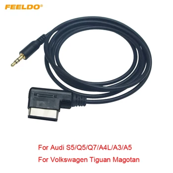 FEELDO 5шт Автомобильный Мультимедийный Интерфейс AMI MMI К 3,5 мм Аудио AUX MP3 Адаптеру для Audi Volkswagen AUX Wire Cable #AM6219