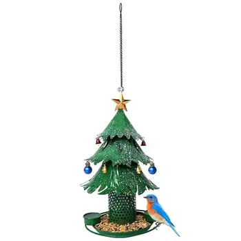 Кормушки для птиц на открытом воздухе, подвесные водонепроницаемые кормушки в форме рождественской елки, кормушки для диких птиц в саду, на открытом воздухе
