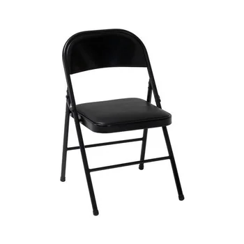 Виниловый складной стул Mainstays (4 упаковки), черный 1