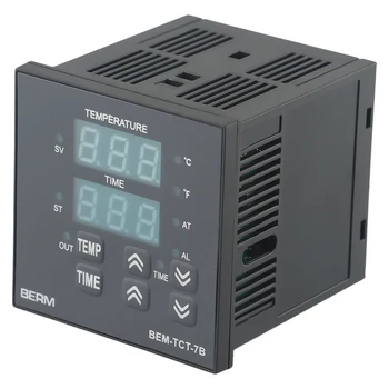 Регулятор температуры Времени BEM-TCT-7B-KV Встроенный Звуковой Сигнал Термопресс-Машины Цифровой Термостат Регулятор Температуры И Времени 0