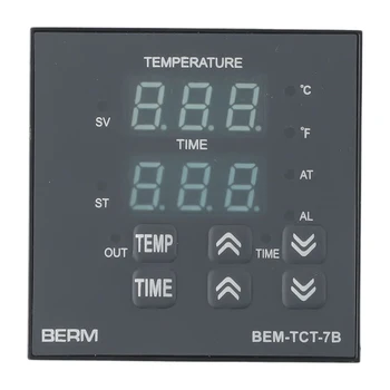 Регулятор температуры Времени BEM-TCT-7B-KV Встроенный Звуковой Сигнал Термопресс-Машины Цифровой Термостат Регулятор Температуры И Времени 1