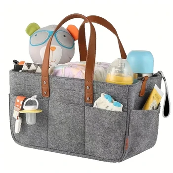 Сумка для хранения детских подгузников, портативная родительская фетровая сумка для хранения подгузников, многофункциональная сумка для матери, Переносная сумка-держатель