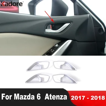Для Mazda 6 M6 Atenza 2017 2018 Матовая Внутренняя отделка автомобиля, Внутренняя дверная ручка, крышка чаши, отделка, Аксессуары для формования интерьера