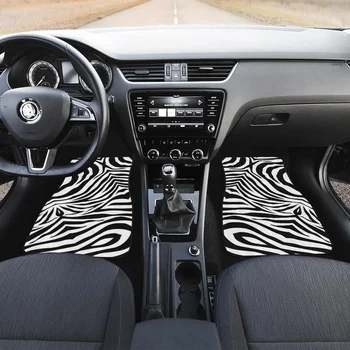 Автомобильные Коврики Zebra с принтом из кожи животных, автомобильные Аксессуары 4 шт. в упаковке 1