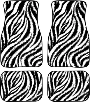 Автомобильные Коврики Zebra с принтом из кожи животных, автомобильные Аксессуары 4 шт. в упаковке 2