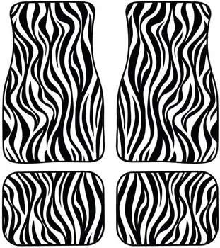 Автомобильные Коврики Zebra с принтом из кожи животных, автомобильные Аксессуары 4 шт. в упаковке 3