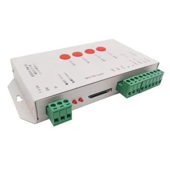 2X RGB светодиодный Контроллер T1000S SD-карта 2048 пикселей Контроллер для WS2801 WS2811 WS2812B SK6812 LPD6803 DC5-24V 5