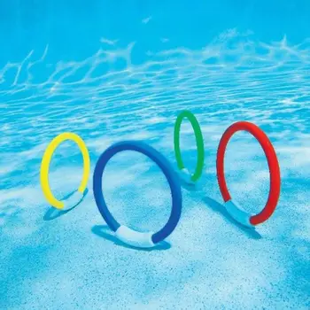 Кольца для подводного плавания в бассейне для детей, детские игрушки для водных игр, аксессуары 2