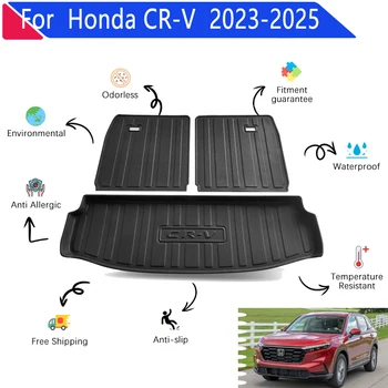 Коврик для Багажника Автомобиля Honda CR V Аксессуары CRV RS MK6 7 Мест 2023 2024 2025 Материал TPE Задний Грузовой Лоток Автомобиля Коврик Для Багажника Аксессуары